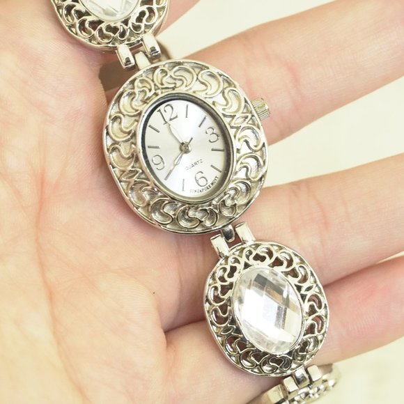 Singapore MOVT Accessories Quartz Face Singapore Movt Rhinestone